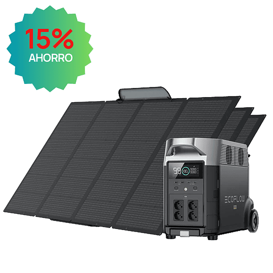 Kit Solar EcoFlow Delta Pro + Panel Plegable 400W