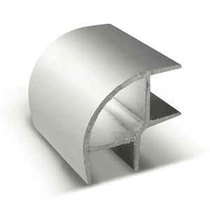 Perfil de aluminio esquinero 4 metros para placas de mobiliario en 90°