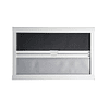 Marco PVC 900x500mm interior de ventana con blackout y malla mosquitera