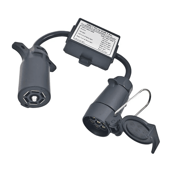 Adaptador americano a europeo con luces para carro