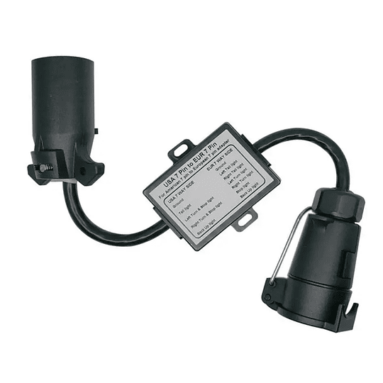 Adaptador americano a europeo con luces para carro