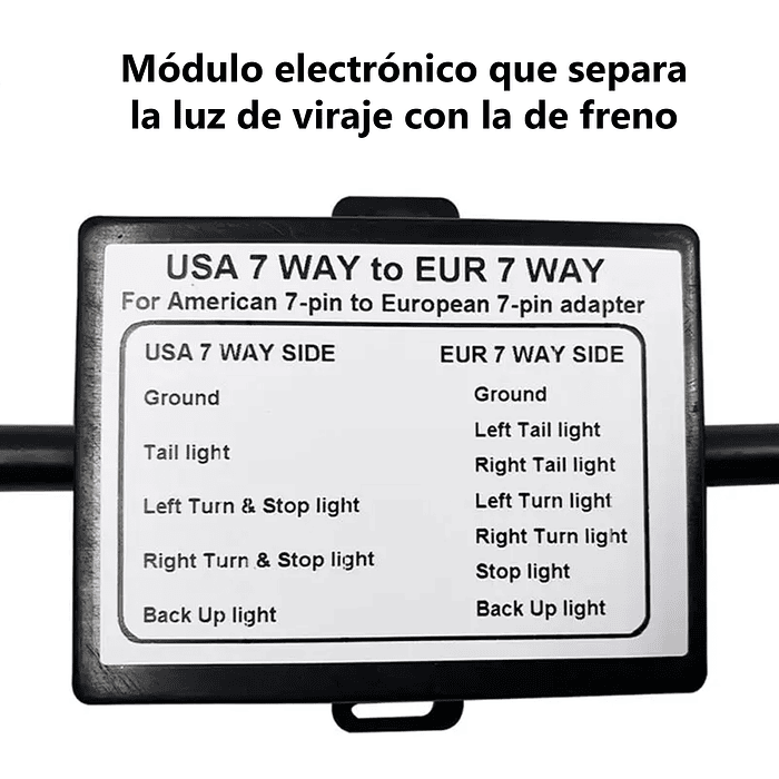 Adaptador americano a europeo con luces para carro 5