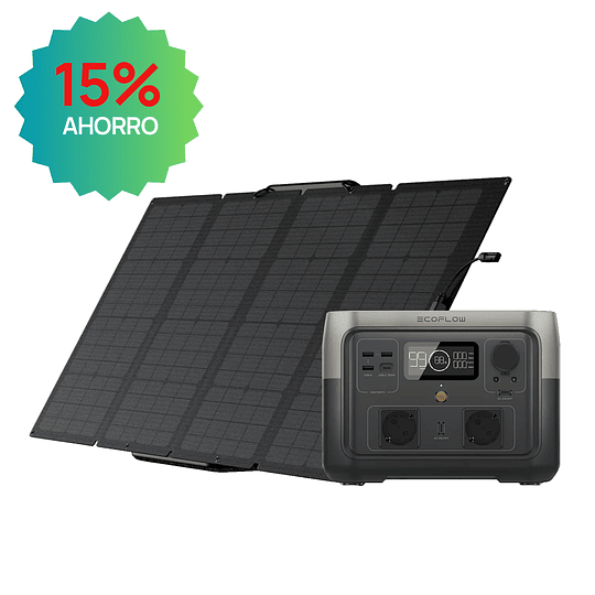 Kit Solar EcoFlow River 2 Max + Panel Plegable 220W bifacial