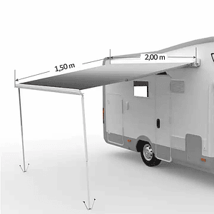 Toldo lateral cassette 2.00x1.50 mts blanco