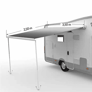 Toldo lateral cassette 3.50x2.50 mts blanco