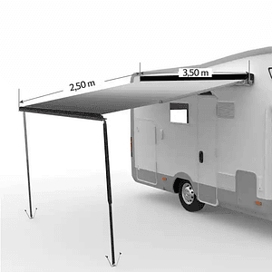 Toldo lateral cassette 3.50x2.50 mts negro