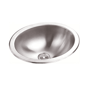 Lavatorio o lavacopas ovalado de acero inoxidable para mini camper, casa rodante, motorhome