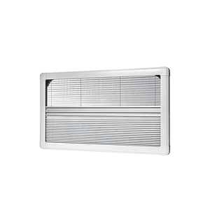 Marco aluminio 500x350mm interior de ventana con blackout y malla mosquitera