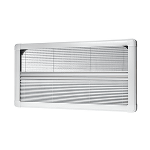 Marco aluminio 1200x500mm interior de ventana con blackout y malla mosquitera