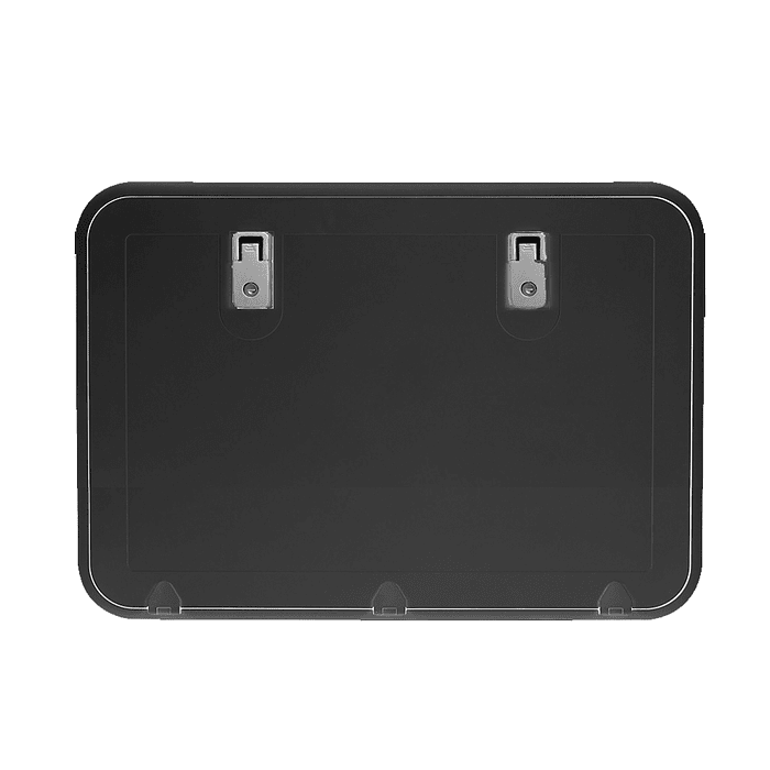 Puerta de bodega 644x444mm para casa rodante y motorhome negra