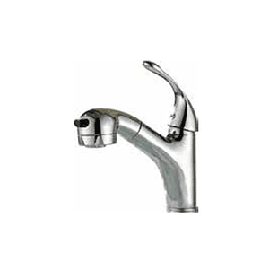 Grifería monomando con cabezal extensible para casa rodante y motorhome