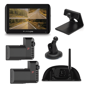 Sistéma inalámbrico de cámara de retroceso y laterales HD con monitor de 5