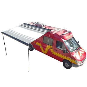 Toldo sobre techo cassette 3.00x2.50 mts negro