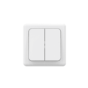 Interruptor doble SPST on/off blanco bajo perfil 250V 16A