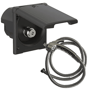 Kit ducha exterior con acople rápido y tapa negra