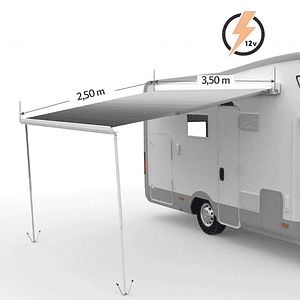 Toldo lateral cassette eléctrico 3.50x2.50 mts blanco