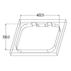 Lavaplatos rectangular para casa rodante camper y motorhome de acero inoxidable