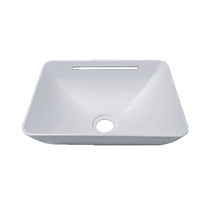 Lavamanos en acrílico de sobreponer con luz led para casa rodante