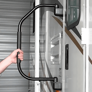 Manilla pasamanos de acceso grande para casa rodante, camper, motorhome negra