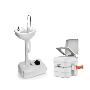 Conjunto de Baño Portátil Seaflo 20L + Lavamanos Portátil ViveCampers