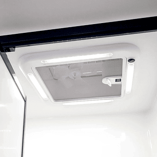 Claraboya 280x280mm con extractor, ventilador y luz led