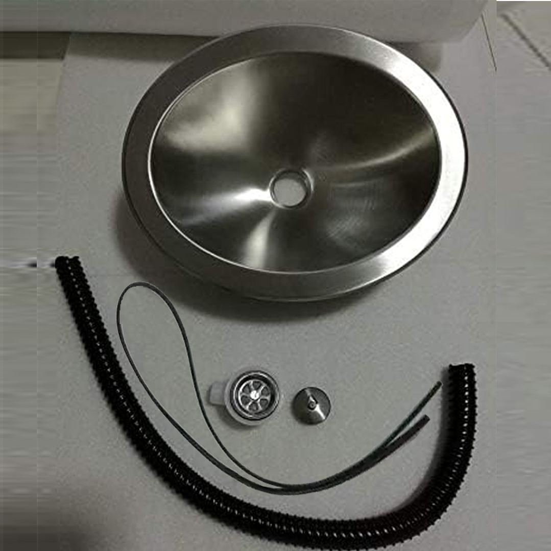 Lavatorio o lavacopas ovalado de acero inoxidable para mini camper, casa rodante, motorhome 2