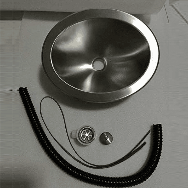 Lavatorio o lavacopas ovalado de acero inoxidable para mini camper, casa rodante, motorhome 2