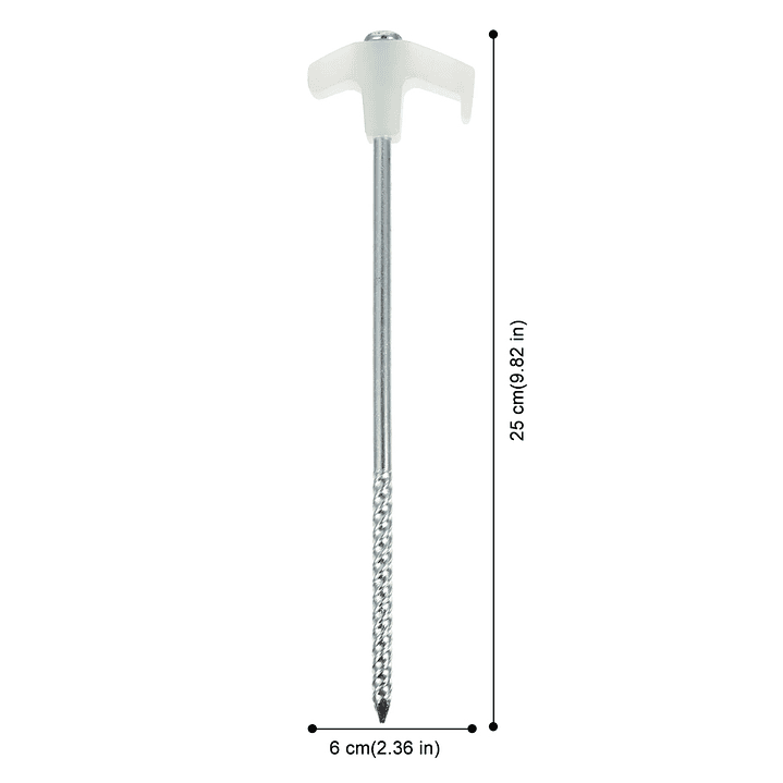 Estaca en acero con cabezal en T 23cm 3