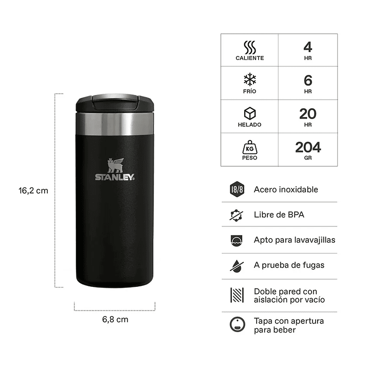 BOTELLA TÉRMICA CAFÉ AEROLIGHT NEGRO | 354ml (12oz) 4