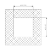 Claraboya 400x400mm transparente con cortina y malla deslizables