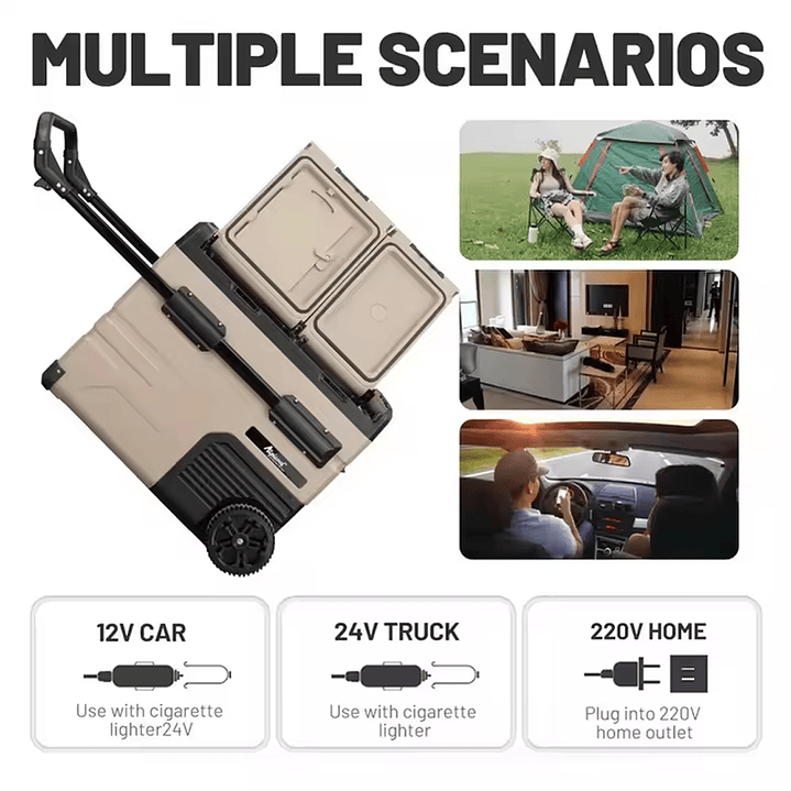 Refrigerador/Freezer Bizona portátil Alpicool TAW45 12-220V 45 litros con batería 9