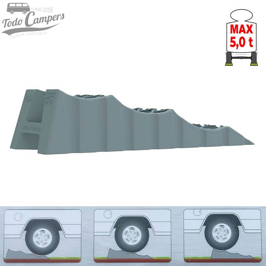 Kit niveladores Fiamma Premium para alta carga con 3 alturas y bolso de transporte 5ton 4