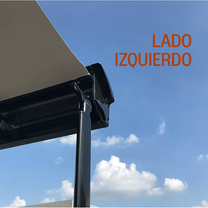 Repuesto izquierdo toldo guía para pata de apoyo negra (unitario)