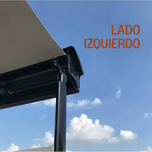 Repuesto izquierdo toldo guía para pata de apoyo negra (unitario)