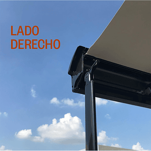 Repuesto derecho toldo guía para pata de apoyo negra (unitario)