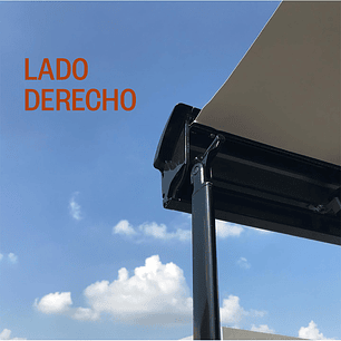 Repuesto derecho toldo guía para pata de apoyo negra (unitario)