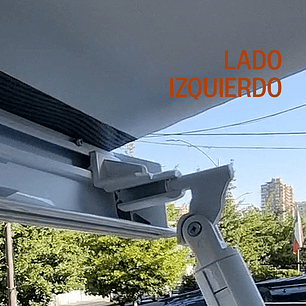 Repuesto izquierdo toldo guía para pata de apoyo blanca (unitario)