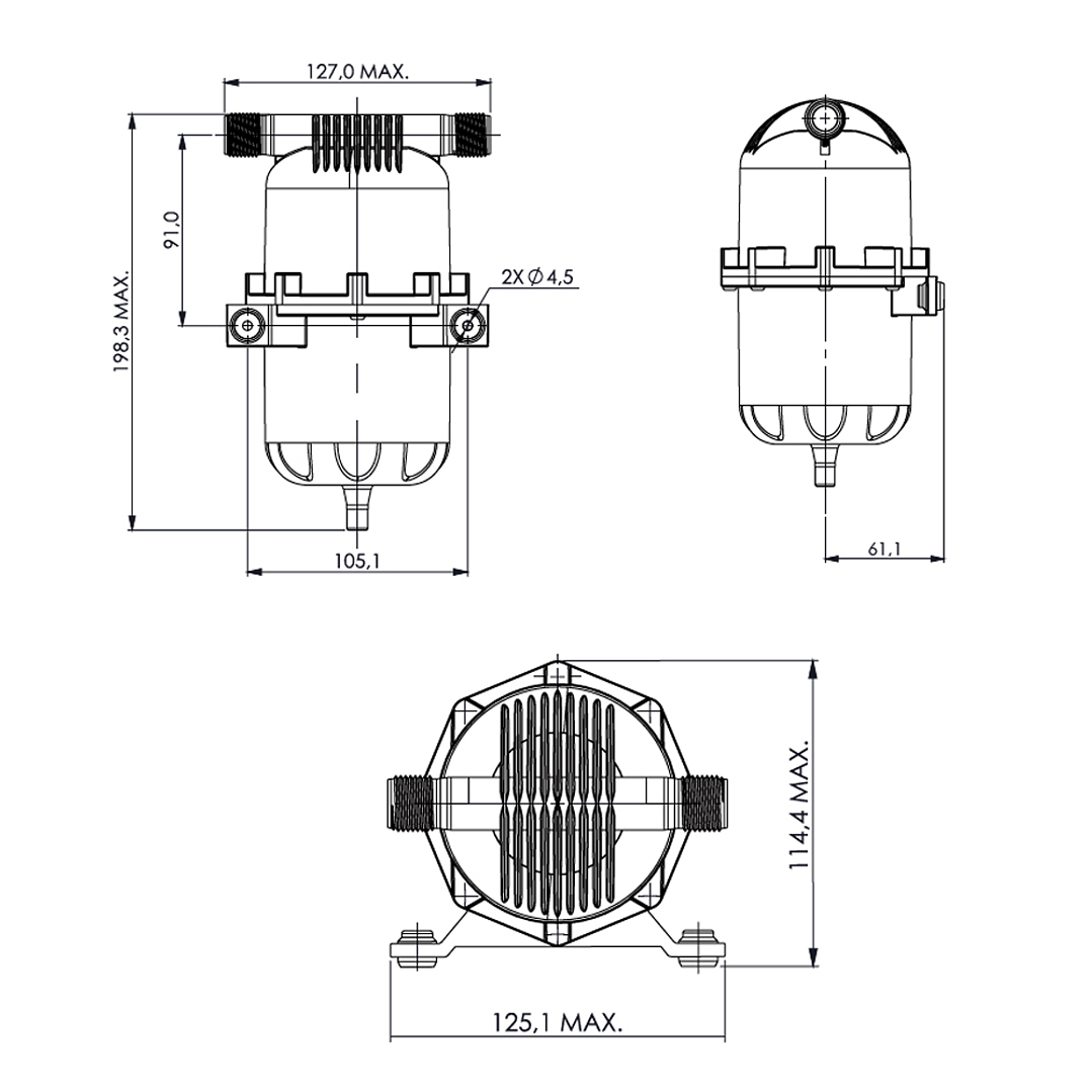 Tanque acumulador de presión de 0,75 litros LILIE GmbH 5