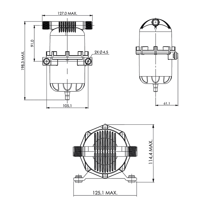 Tanque acumulador de presión de 0,75 litros LILIE GmbH 5