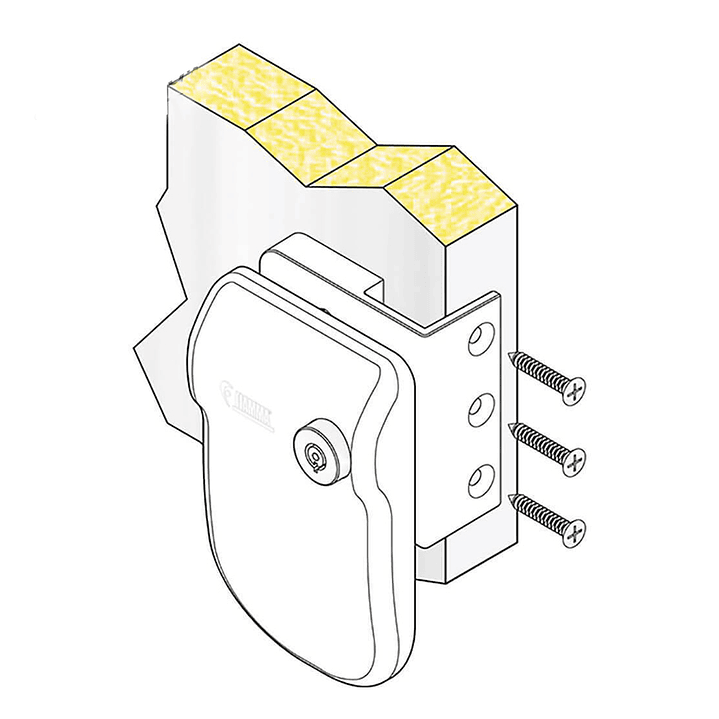 Set de 3 Cerraduras Fiamma Safe Door Frame misma llave 5