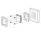 Interruptor simple doble tiro SPDT on/off blanco bajo perfil 250V 16A - Miniatura 3