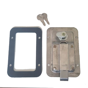 Cerradura chapa impacto acero inoxidable 140x90mm