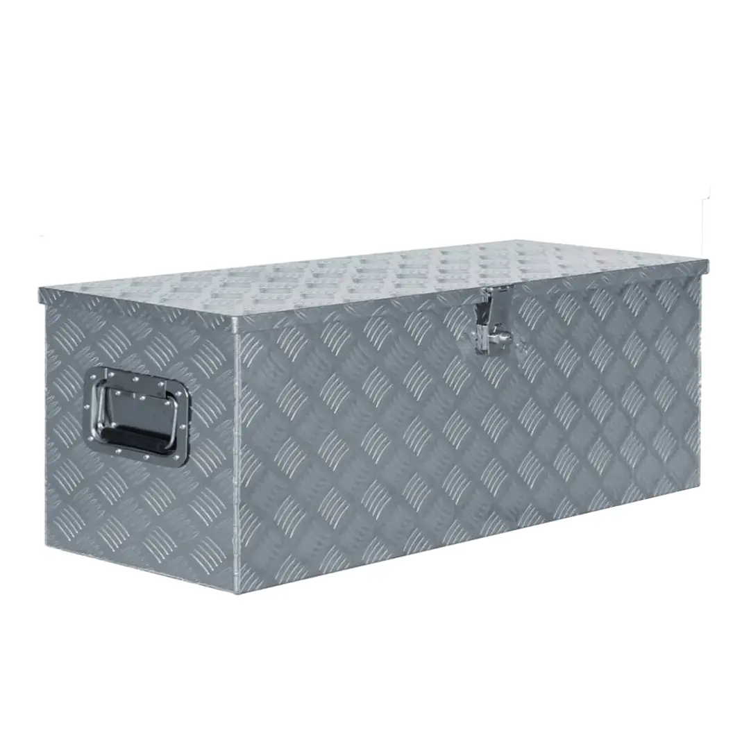 Caja de aluminio diamantado cerradura con llave 1