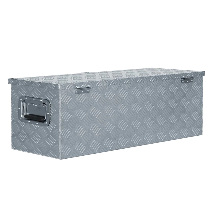 Caja de aluminio diamantado cerradura con llave 4