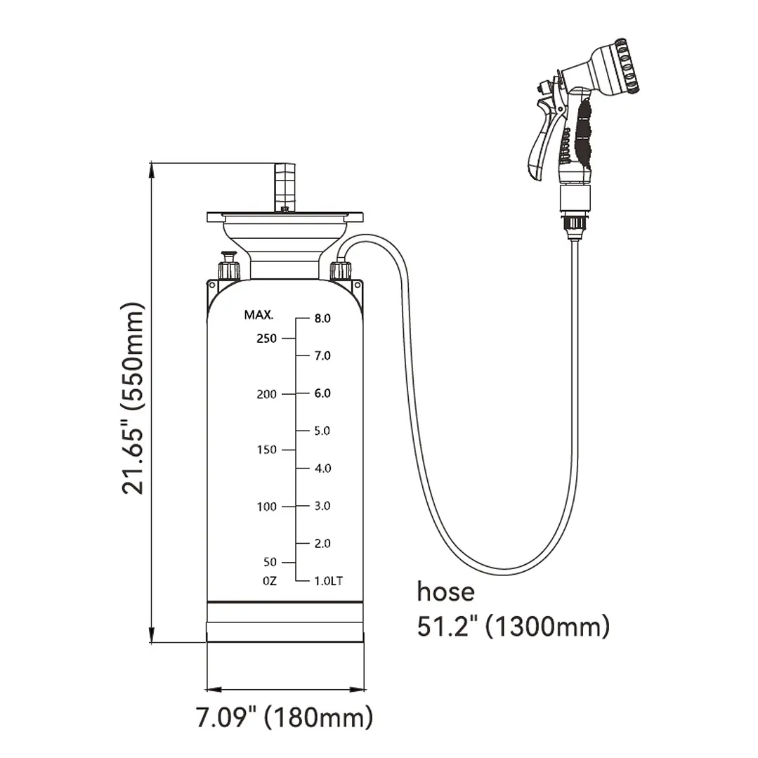 [PREVENTA] Ducha portátil con estanque plegable 8 litros 8