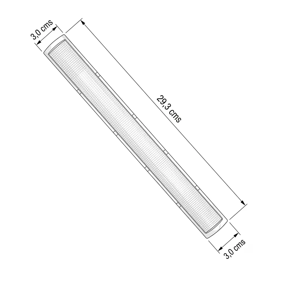 Mica cubre led de claraboya Ranger 293x30mm 5