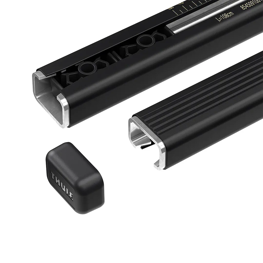 Pack 2 barras SquareBar Evo 135 + 4 Bases para techos con botaguas 951 10