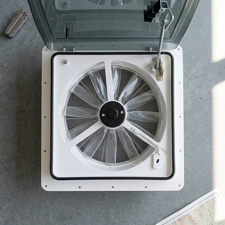 Claraboya 360x360mm con extractor y ventilador 3 potencias 4