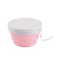 Bowl rosado plegable grande con tapa 950ml - Miniatura 1