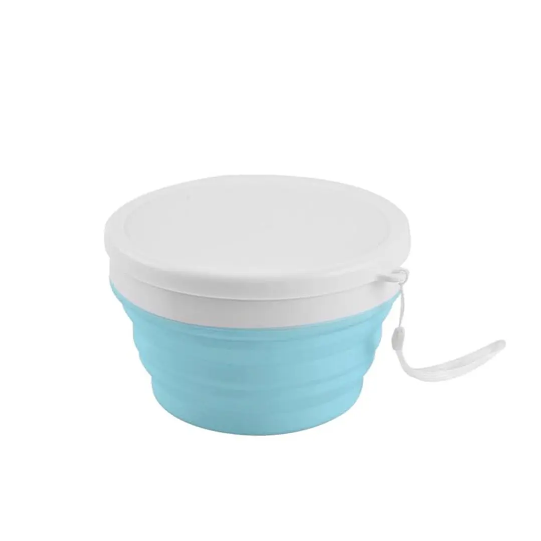 Bowl celeste plegable grande con tapa 950ml 1
